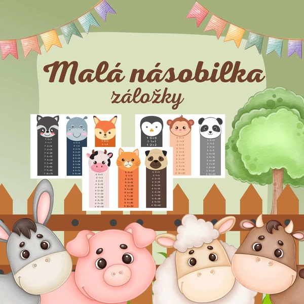 Malá násobilka - záložky.