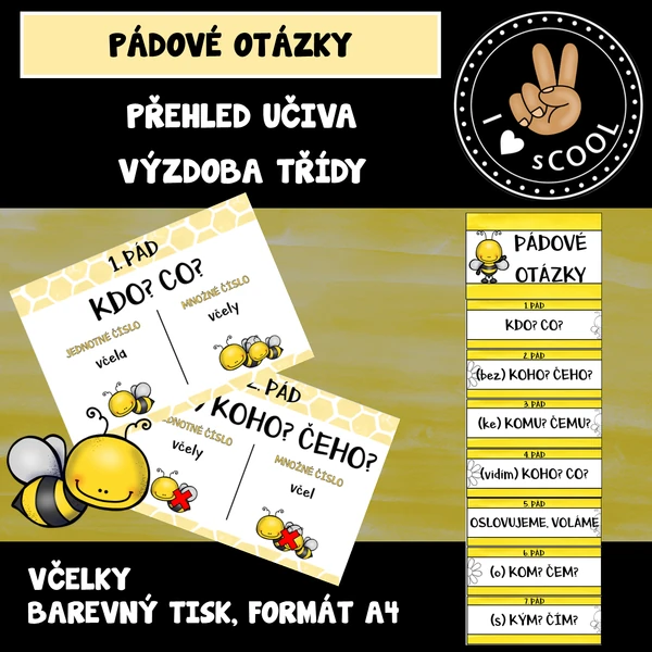 Pádové otázky - včelky