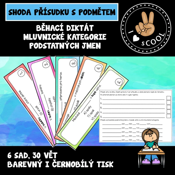 Běhací diktát - shoda přísudku s podmětem