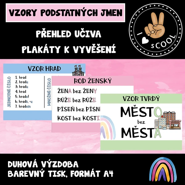 Vzory podstatných jmen - duha