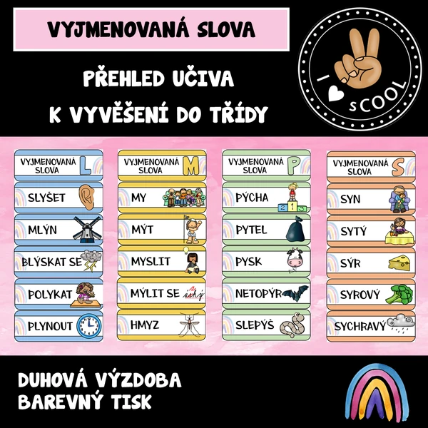 Vyjmenovaná slova - duha