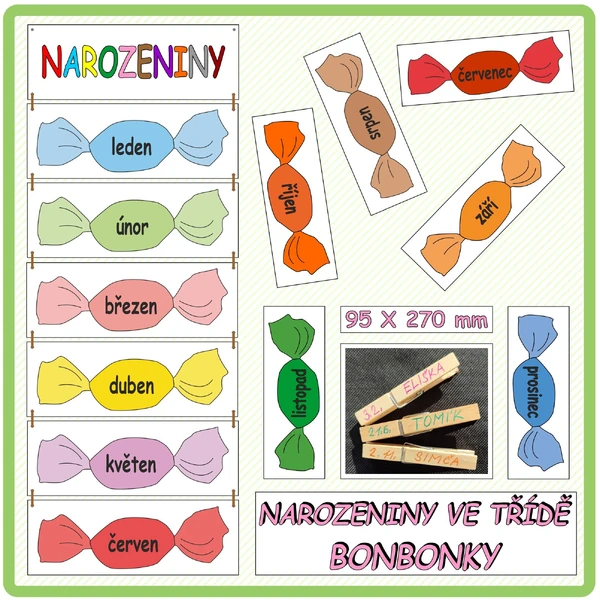 Narozeniny ve třídě - bonbony