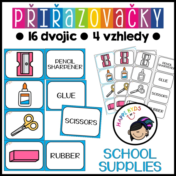 Přiřazovačky - SCHOOL SUPPLIES