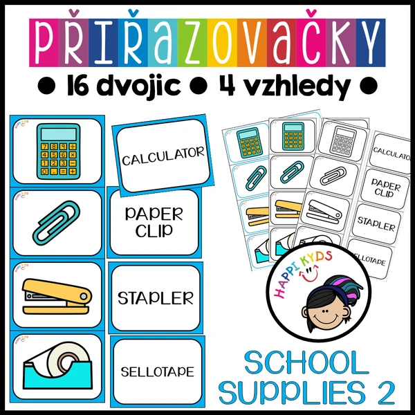 Přiřazovačky - SCHOOL SUPPLIES 2
