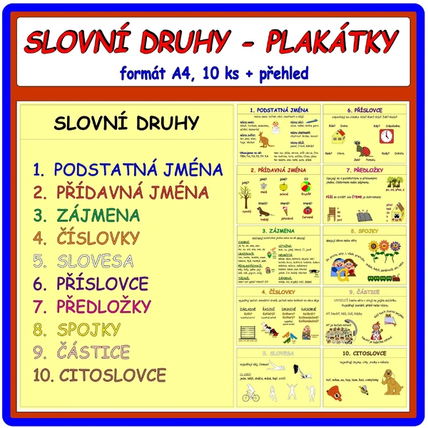 Slovní druhy plakátky