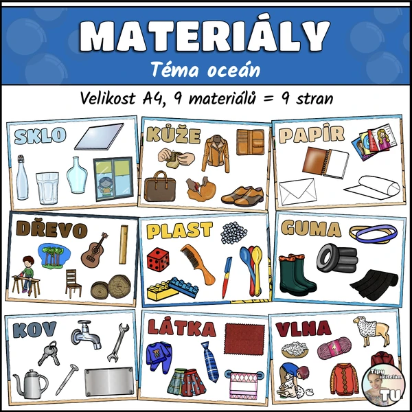Materiály - téma oceán