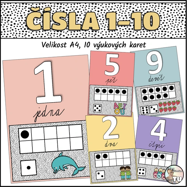 Čísla do 10 - boho design