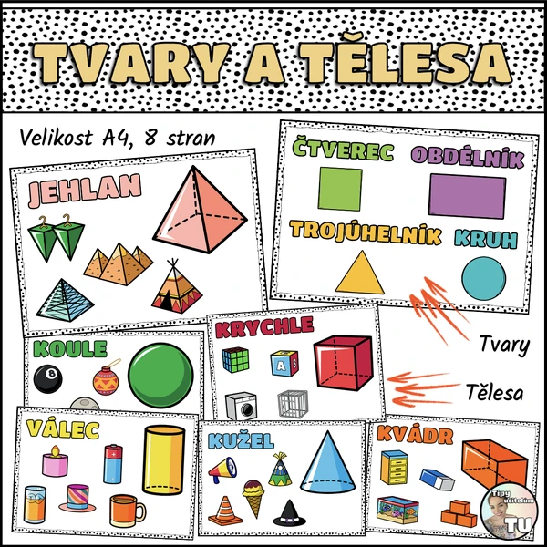 Geometrické tvary a tělesa - boho design