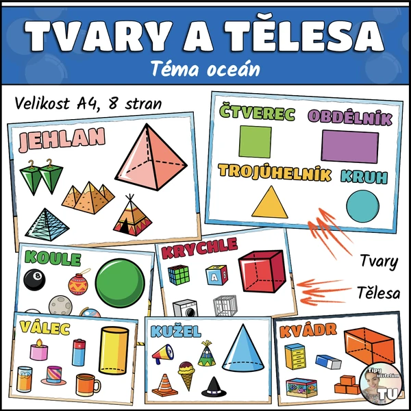 Geometrické tvary a tělesa - téma oceán