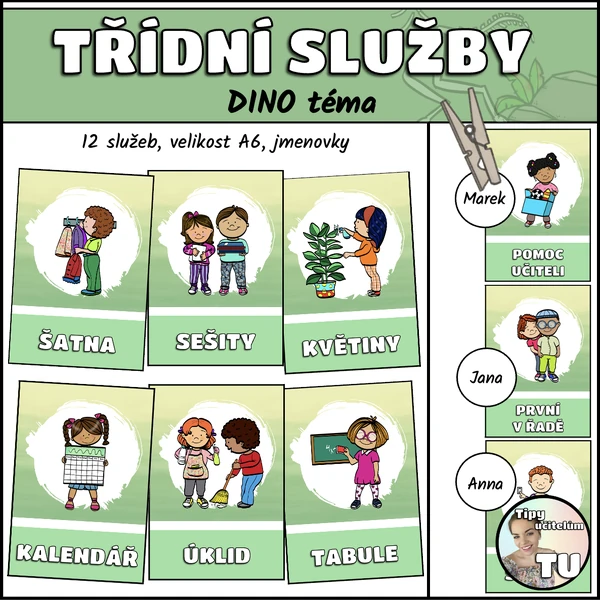 Třídní služby - dino téma