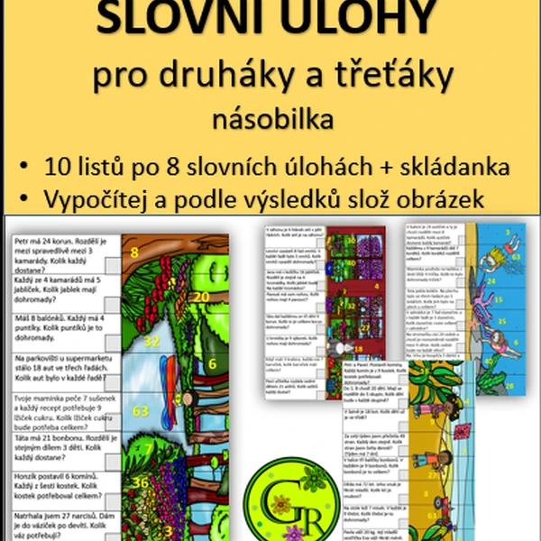 SLOVNÍ ÚLOHY pro druháky a třeťáky - NÁSOBILKA