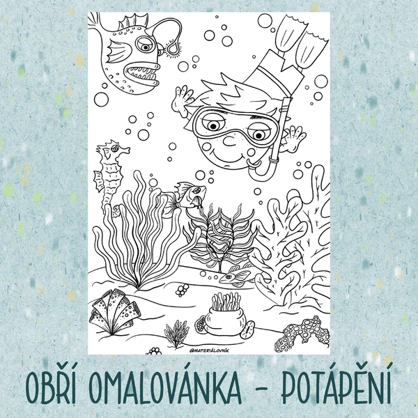Obří omalovánka - Potápění 