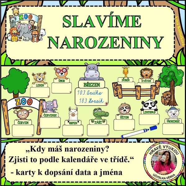 SLAVÍME NAROZENINY – ZOO – narozeninovník