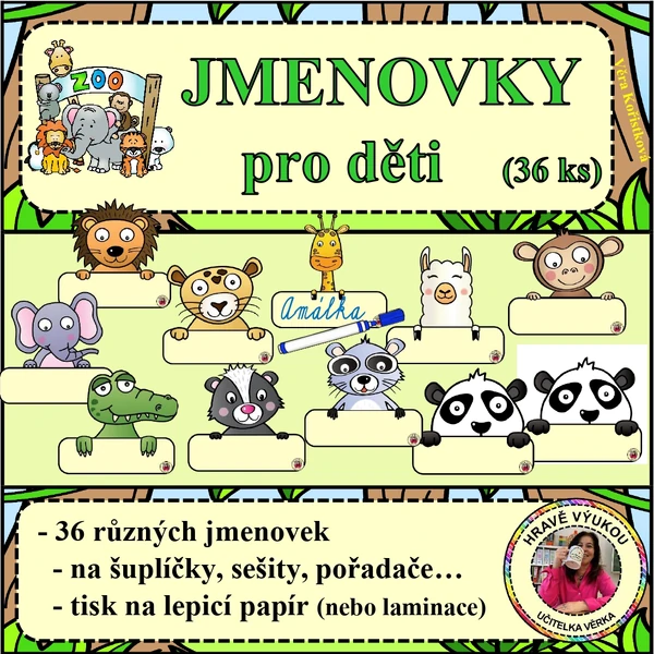 JMENOVKY PRO DĚTI – ZOO