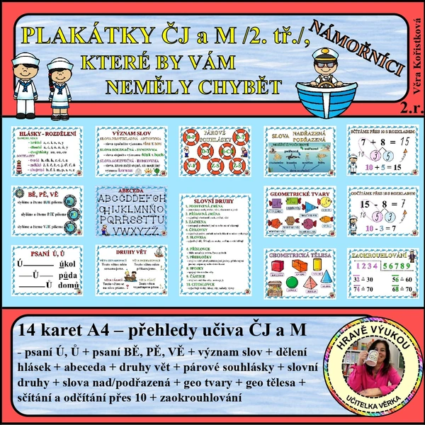 PLAKÁTKY ČJ a M /2. TŘ./, KTERÉ BY VÁM NEMĚLY CHYBĚT – NÁMOŘNÍCI