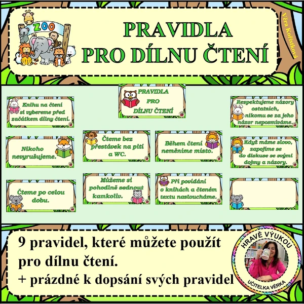 PRAVIDLA PRO DÍLNU ČTENÍ – ZOO