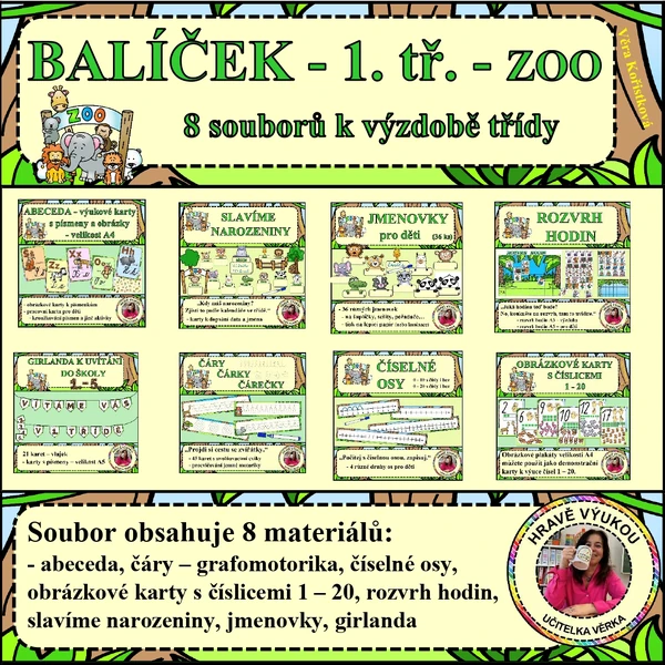8 v 1 – BALÍČEK PRO 1. TŘÍDU – ZOO