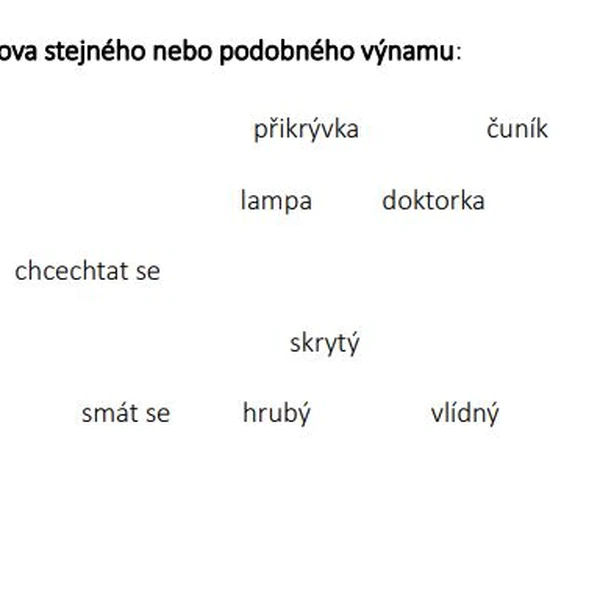 antonyma a synonyma