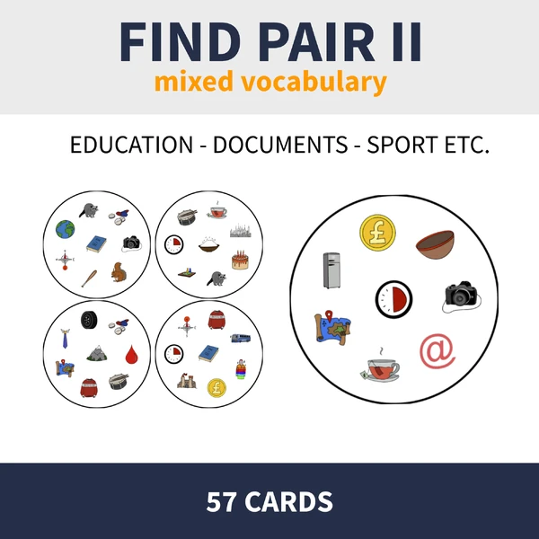 ENG - A2 FIND PAIR / POSTŘEHOVKA (mixed vocabulary)