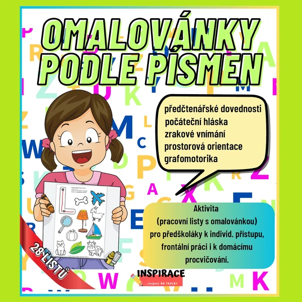 OMALOVÁNKY ✍️ podle PÍSMEN 🆎