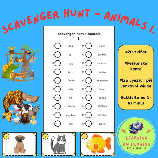 SCAVENGER HUNT - ANIMALS I.