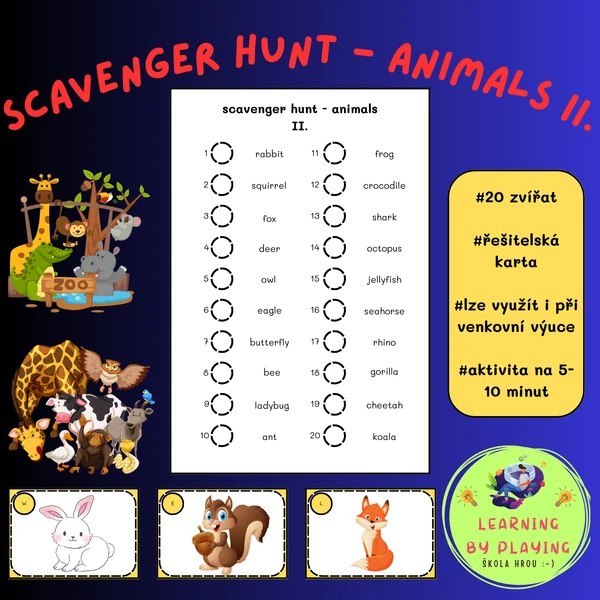 SCAVENGER HUNT - ANIMALS II.
