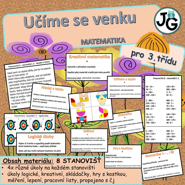 Učíme se venku - matematika 3.ročník