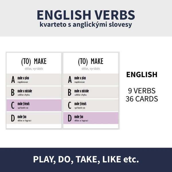 ENG - VERBS (KVARTETO - play, do, have, like, do etc.)