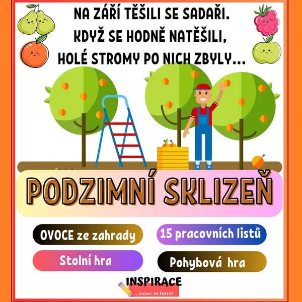 Na září těšili se sadaři - soubor aktivit 🍎🍐🍊
