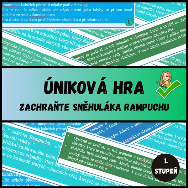 Najdi chyby v textu a vysvoboď sněhuláka