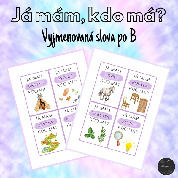 Já mám, kdo má? Vyjmenovaná slova po B