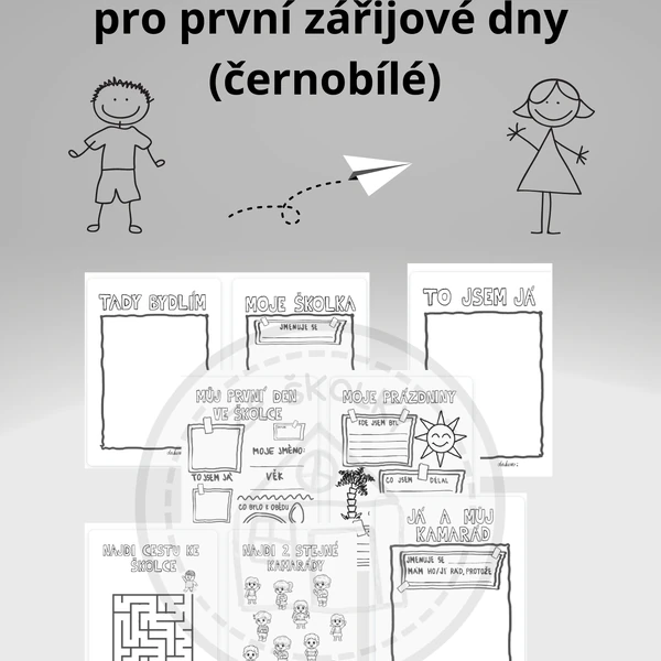 Pracovní listy pro první dny ve školce