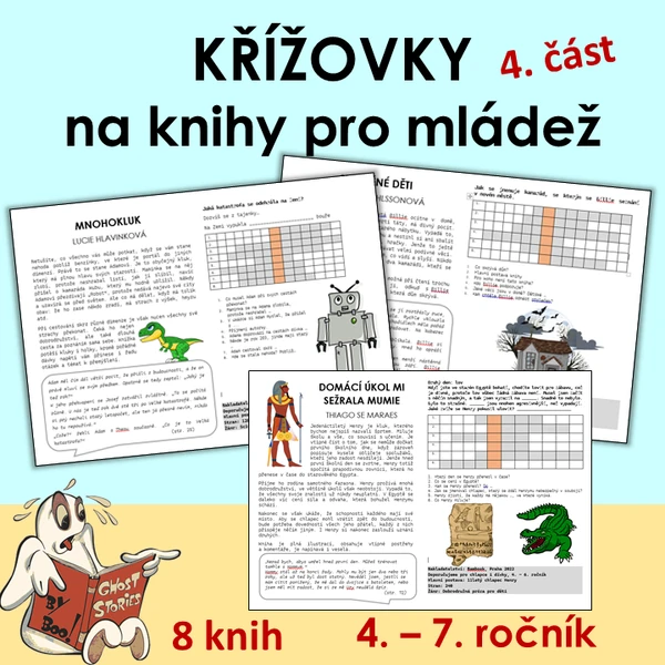 Křížovky na knihy 4. část (4. - 7. ročník)
