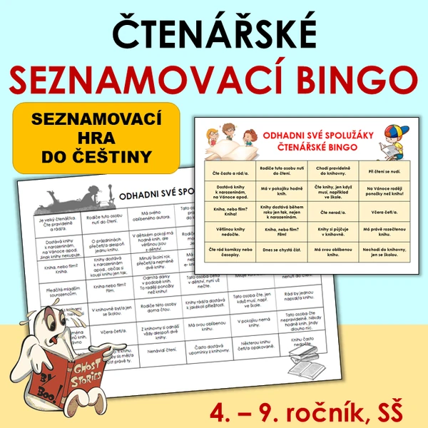 Čtenářské seznamovací bingo