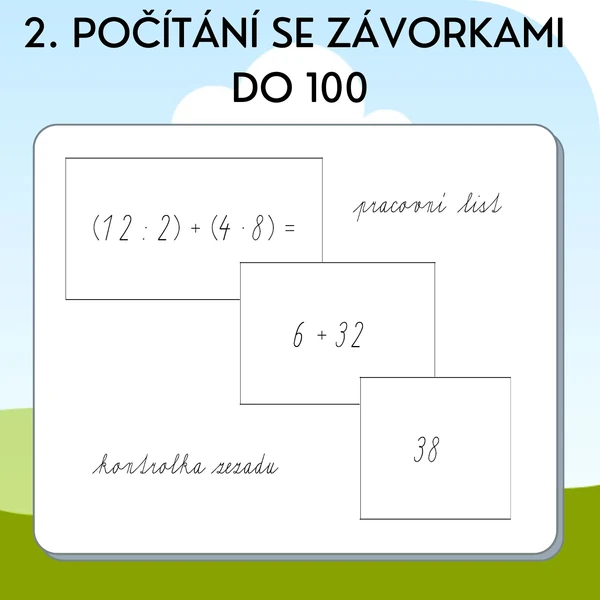 2. počítání se závorkami do 100