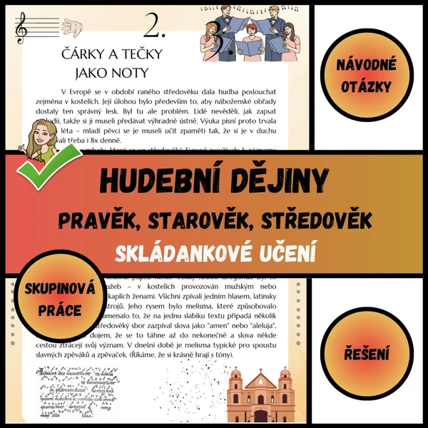 Od pravěku po středověk - skládankové učení 