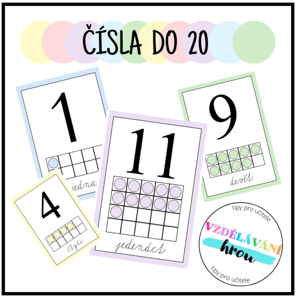 Pastelová čísla do 20
