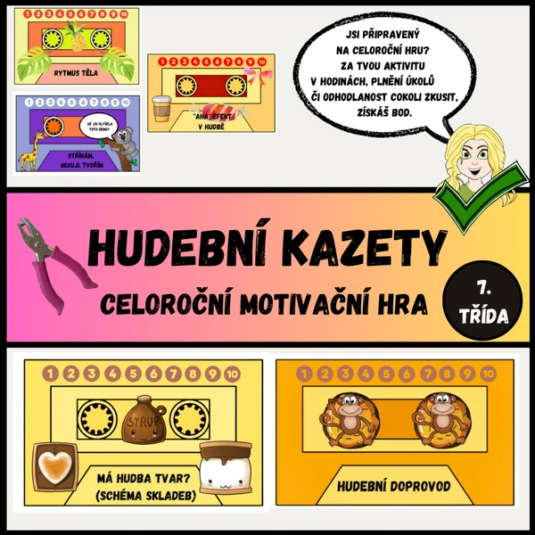 Hudební kazety - motivace (7. ročník)