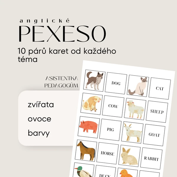 anglické pexeso