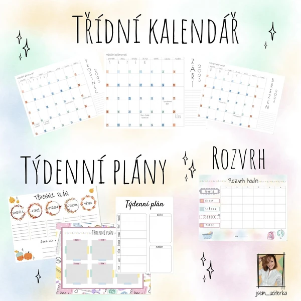 Třídní kalendář, týdenní plán, rozvrh