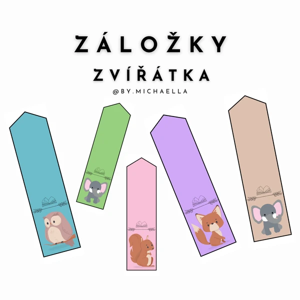 Záložky do knížky - Zvířátka