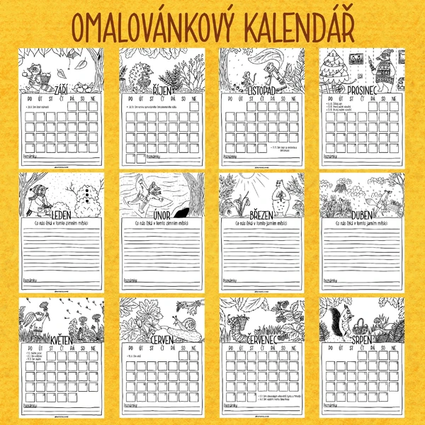 Omalovánkový kalendář 2023/2024