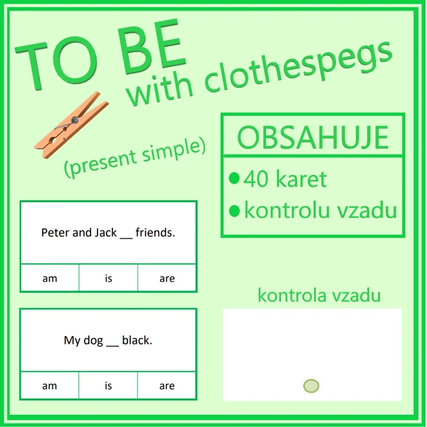     TO BE with clothespegs (present simple)