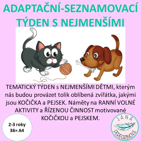 ADAPTAČNÍ-SEZNAMOVACÍ TÝDEN S NEJMENŠÍMI – RANNÍ volné hry, ŘÍZENÉ činnosti 