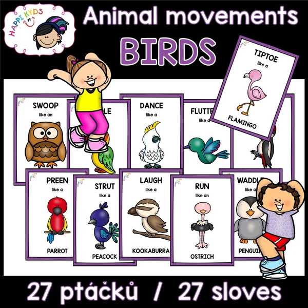 Animal movements - BIRDS - kartičky