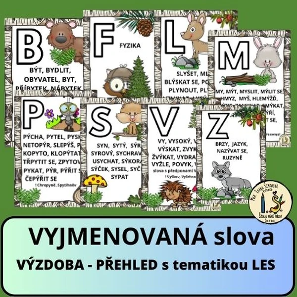 VYJMENOVANÁ SLOVA - přehledy - LES