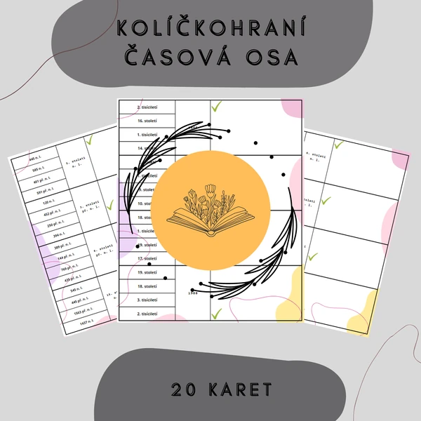Časová osa - kolíčkování