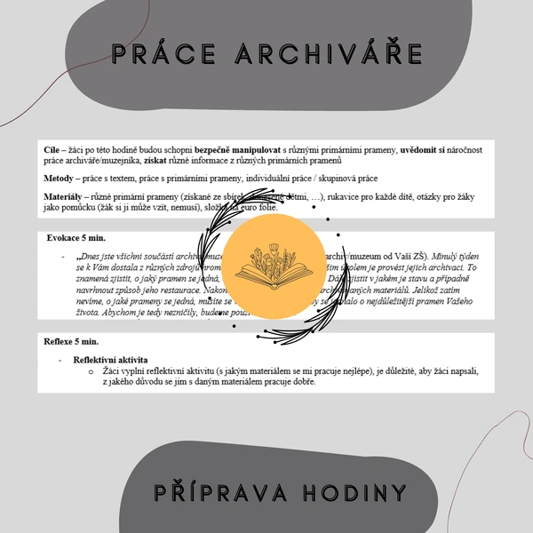 Plán hodiny - Práce archiváře/muzejníka