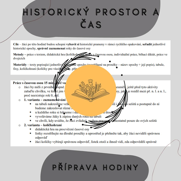 Plán hodiny - Časová osa, Historický prostor a čas