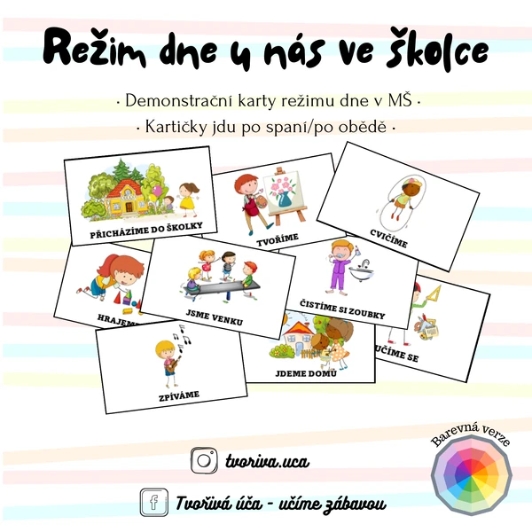 Režim dne u nás ve školce
